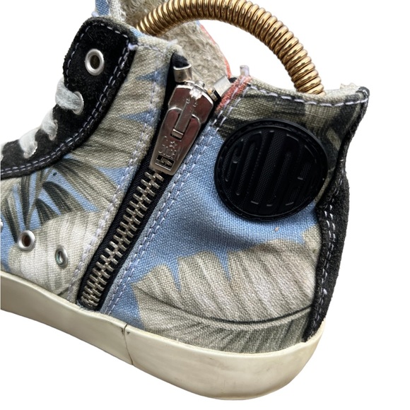 RARE Golden Goose Deluxe Brand Kids Mid Star Sneakers Tropical Summer Size 31 - Picture 6 of 11